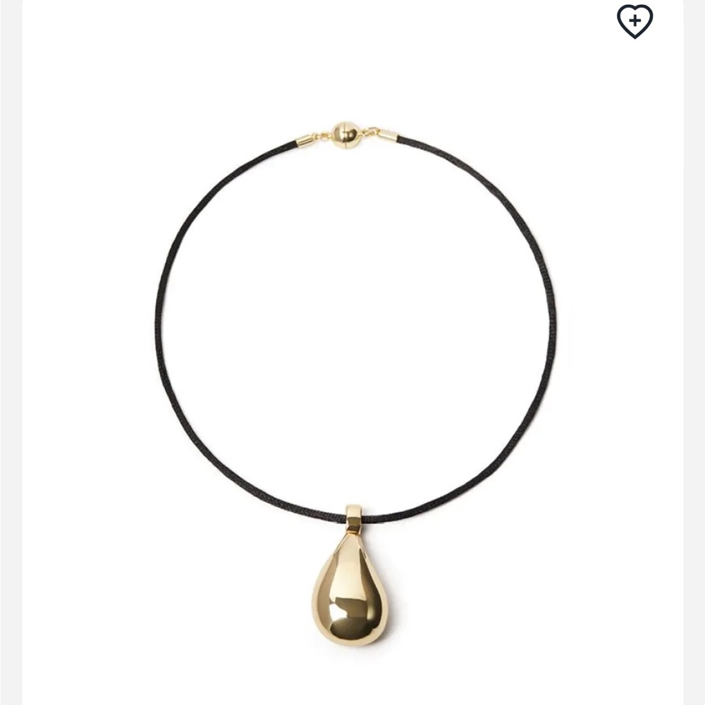 WeWoreWhat Bean Pendant on Black Cord